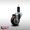 Service Caster 3'' SS Maroon Poly Wheel Swivel 1-1/4'' Expanding Stem Caster SCC-SSEX20S314-PPUB-MRN-114 - alternate 2